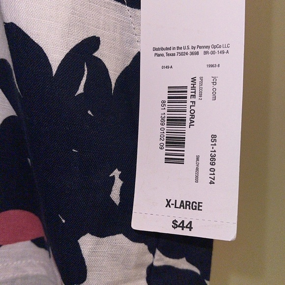 🌹NWT:Liz Claiborne Linen Blend Floral Print Pants - Picture 4 of 8